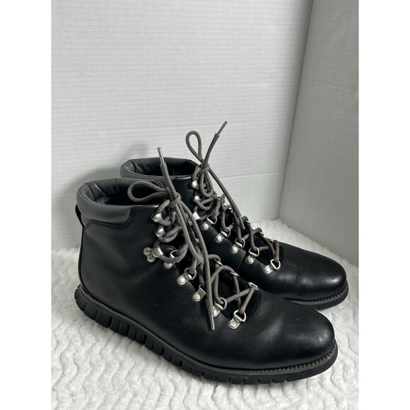 Cole Haan Boots Mens Size 12 Black ZEROGRAND Leather Lace Up Combat Ankle Hiker main image 14